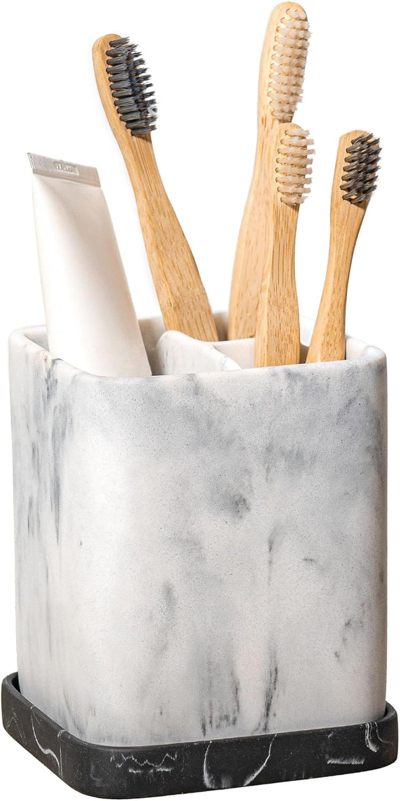  Countertop Marble Stand Bathroom Organizer with Detachable Tray