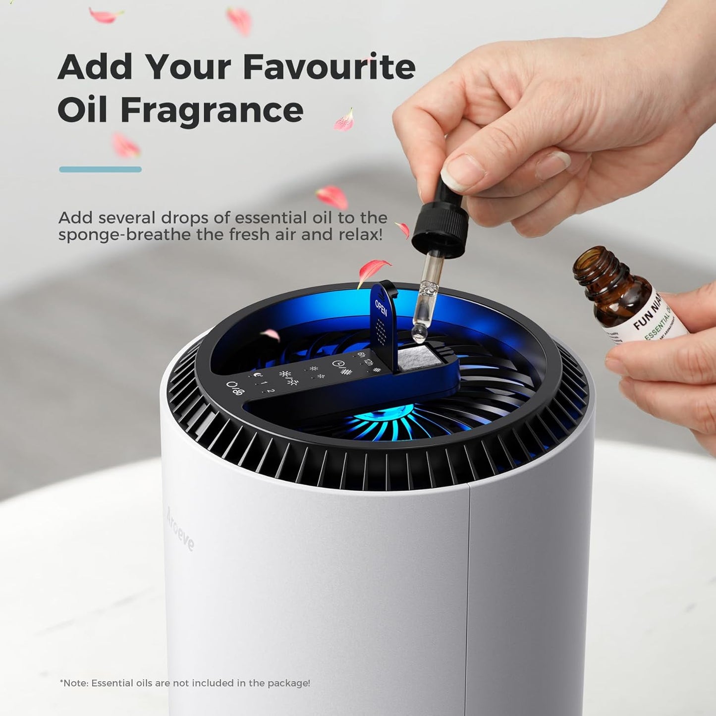 Air Purifiers; Smoke Pollen Dander Hair Smell Air Cleaner with Sleep Mode Speed Control for Bedroom and Office; White(Available for California)