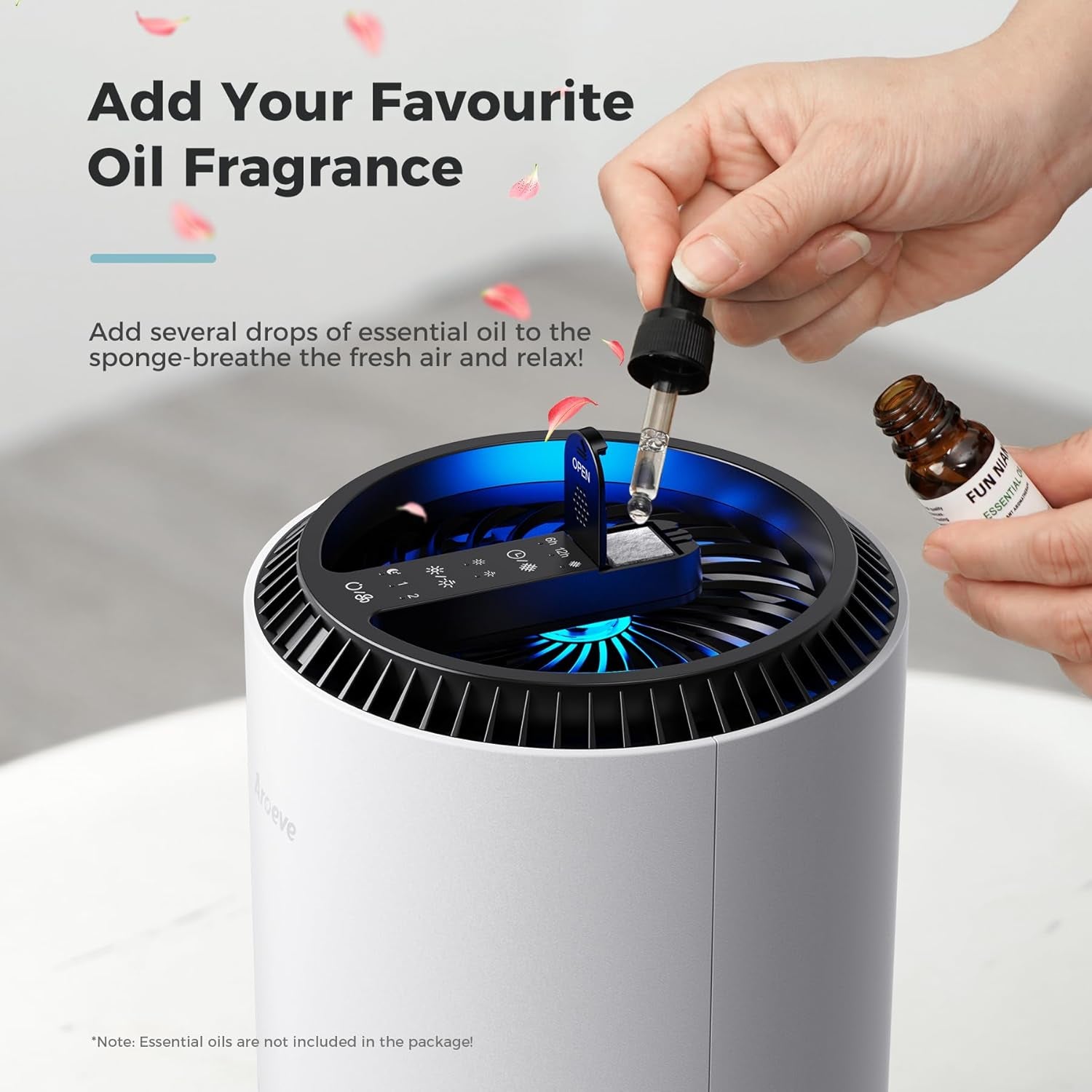 Air Purifiers; Smoke Pollen Dander Hair Smell Air Cleaner with Sleep Mode Speed Control for Bedroom and Office; White(Available for California)
