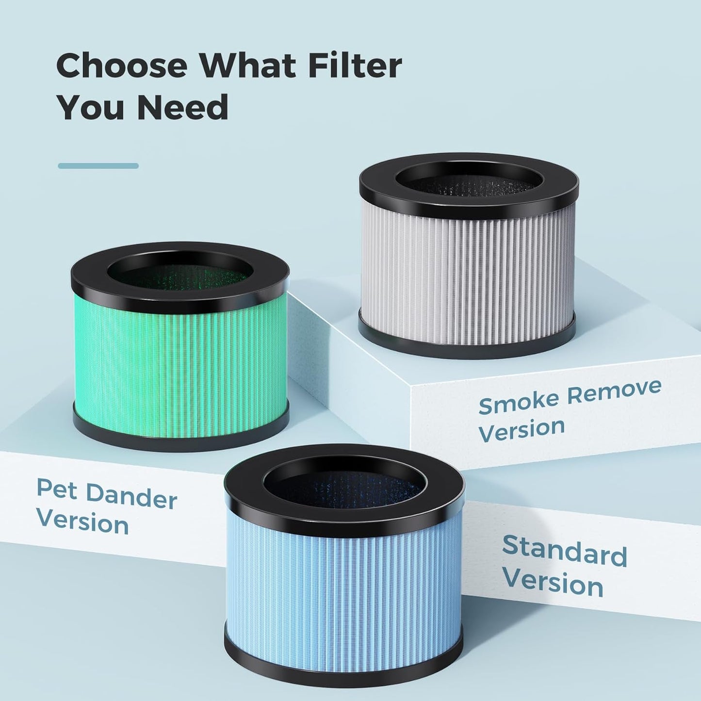 Air Purifiers; Smoke Pollen Dander Hair Smell Air Cleaner with Sleep Mode Speed Control for Bedroom and Office; White(Available for California)