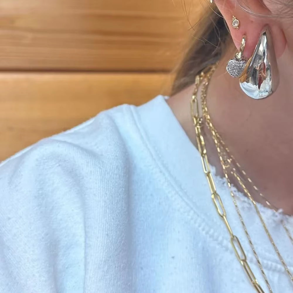  Lola's Chunky Tear Drop Earrings for Women 925 Sterling Silver and Gold Plated Earrings  Dupes 