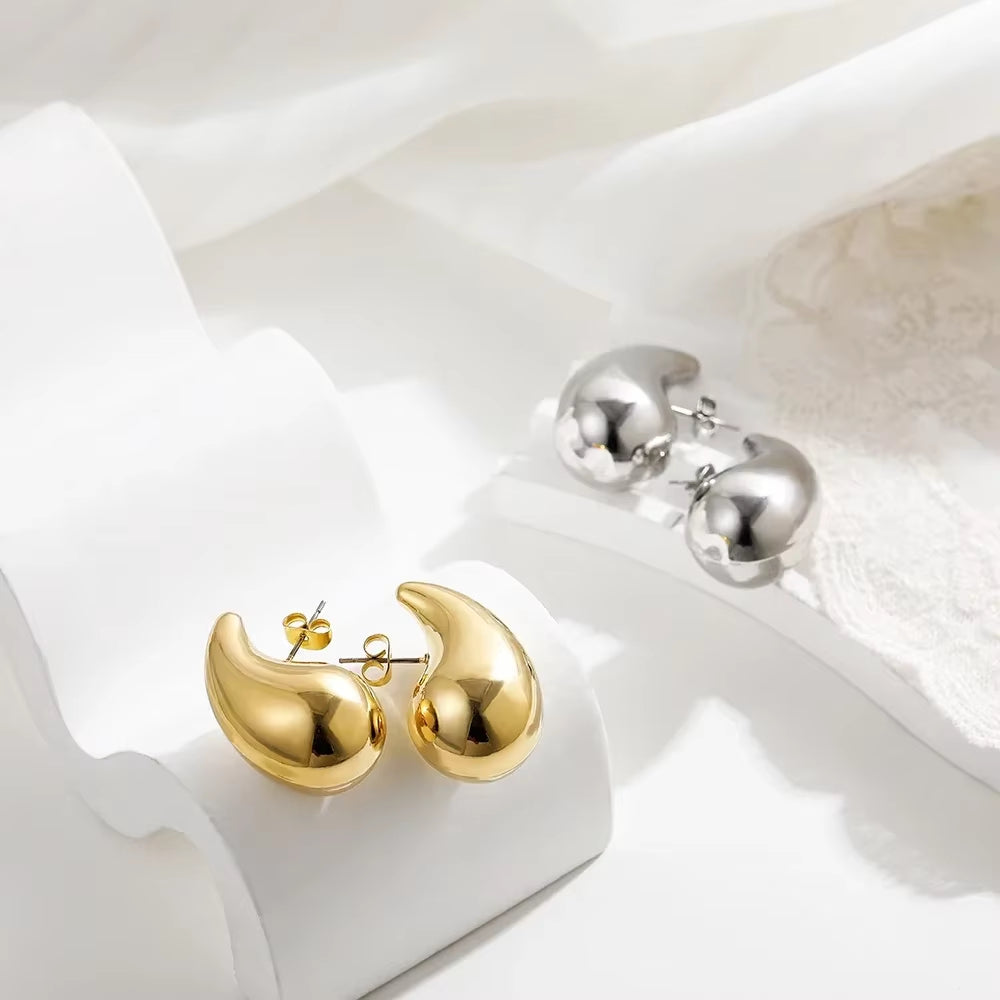  Lola's Chunky Tear Drop Earrings for Women 925 Sterling Silver and Gold Plated Earrings  Dupes 