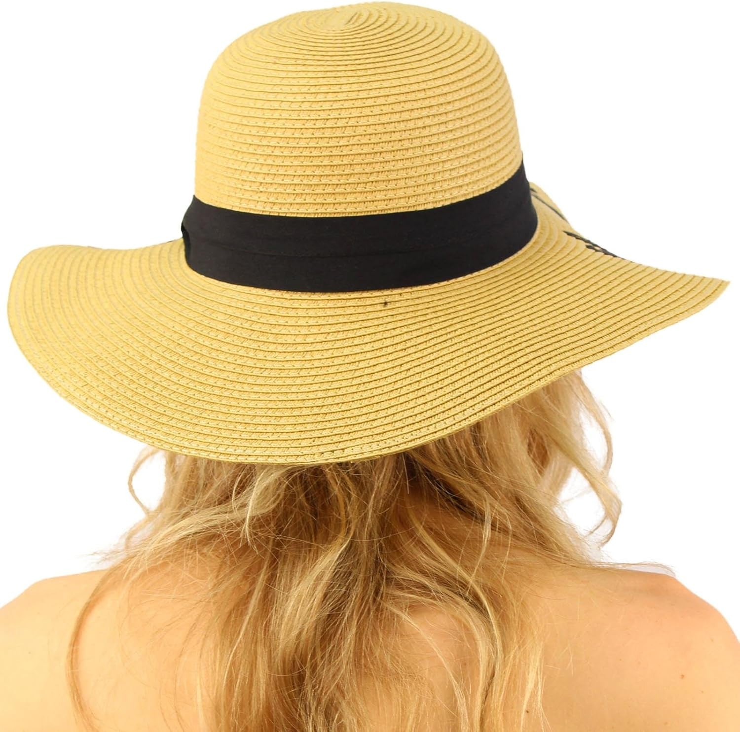 Always on Vacay Wide Brim 4 Summer Derby Beach Pool Floppy Dress Sun Hat