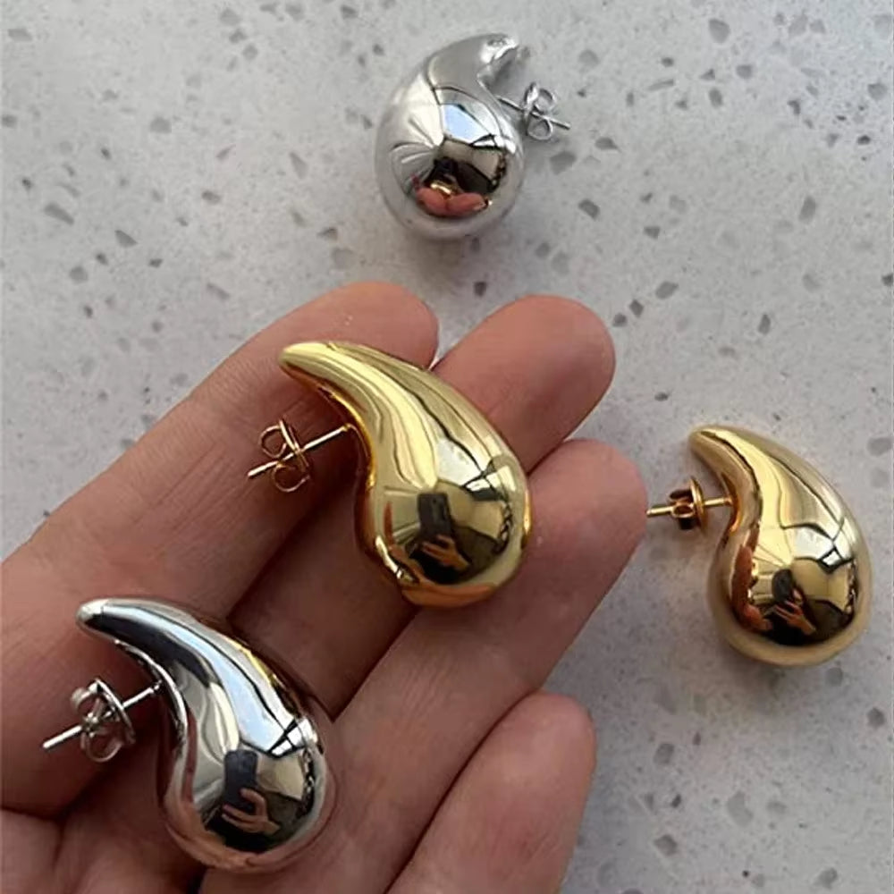  Lola's Chunky Tear Drop Earrings for Women 925 Sterling Silver and Gold Plated Earrings  Dupes 